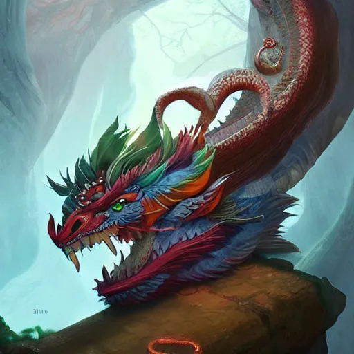 Image similar to brother grimms fairytale chinese dragon digital art, irina french, heraldo ortega, mandy jurgens trending on artstation 8 k 1 5 0 mpx