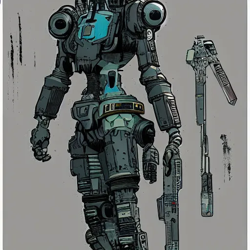 Image similar to the Rocinante, scifi, cyberpunk, in the style of Ashley Wood and Moebius