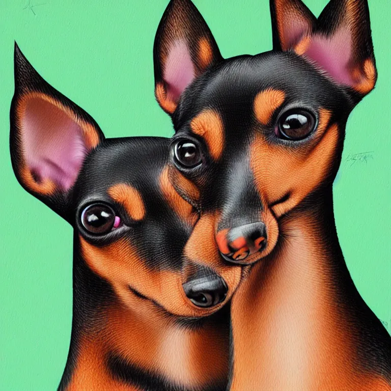 Image similar to portrait of a min pin by tim shumate