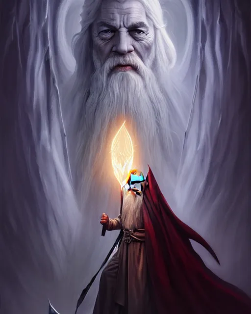 Gandalf the grey summoning massive ethereal fork, | Stable Diffusion ...