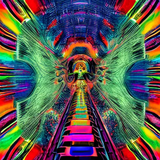 Image similar to post - punk new age album cover, psychedelic, holographic colors, magic, giger h. r.