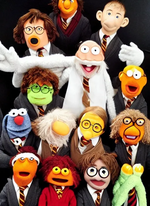 Prompt: Harry Potter as a muppet