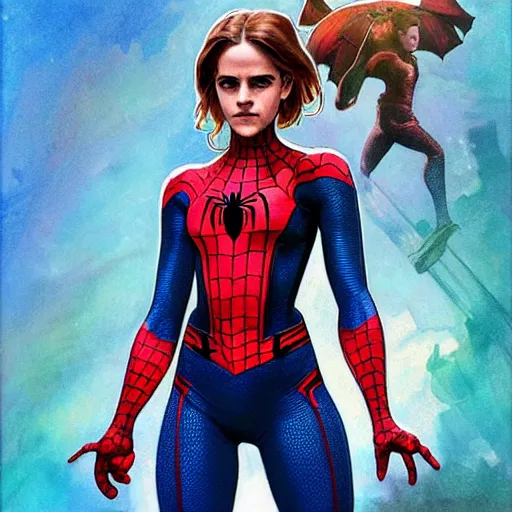 Emma Watson as Spider-Man, arms crossed by Artgerm, | Stable Diffusion |  OpenArt