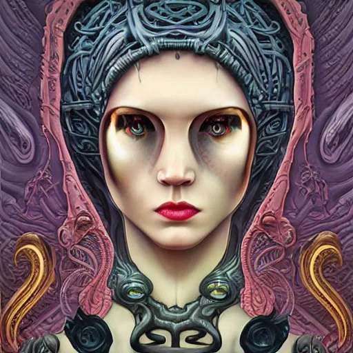 Image similar to Lofi Giger Lovecraft Lovecraftian portrait Pixar style by Tristan Eaton Stanley Artgerm and Tom Bagshaw