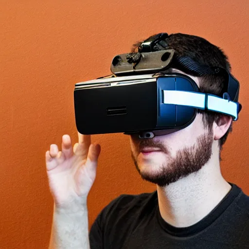 Prompt: A pixel art VR Headset