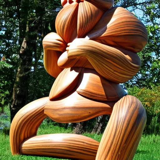 Prompt: a wood masterpiece symbolizing jiggling