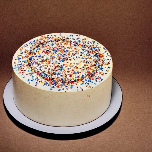 Prompt: a cake that looks so delicious that no one dares to eat it, pristine, photograph, editorial