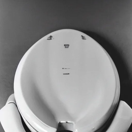 Prompt: a photograph of Mark Zuckerber as a toilet seat, 50mm lens, 35mm film, f4
