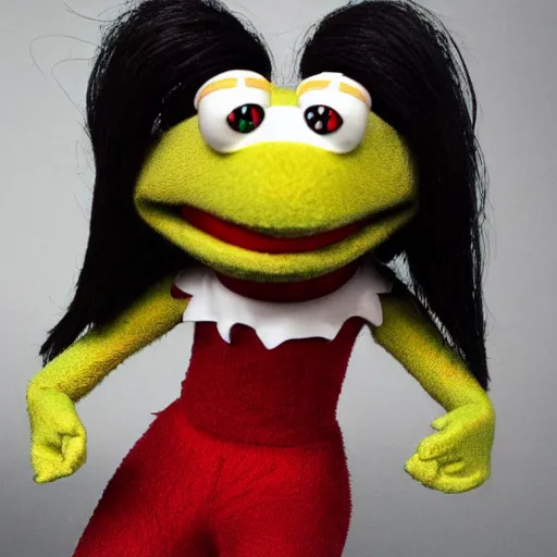Prompt: froppy in the muppet show
