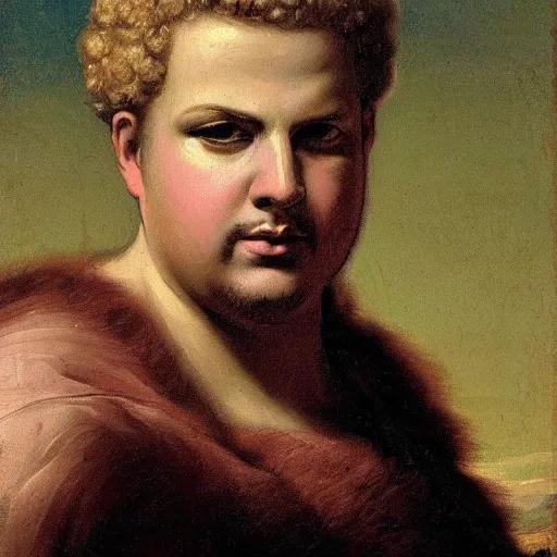 Image similar to A 17th century Baroque Painting of Emperor Nero, portrait of Emperor Nero, grainy, realistic, very realistic, hyperrealistic, highly detailed, very detailed, extremely detailed, very neat, very epic, very cool, detailed, trending on artstation