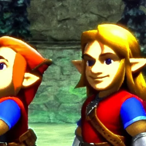 Image similar to a screenshot of Danny DeVito in the role of Link in Ocarina of Time