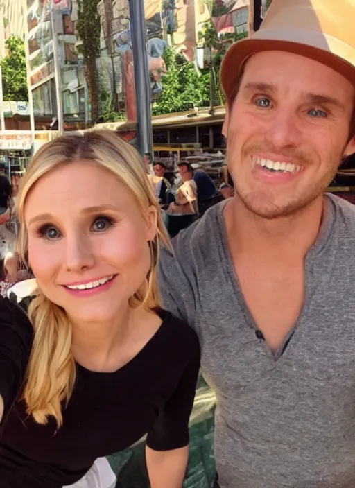 Prompt: pov, first - person - view, pov of a date with kristen bell