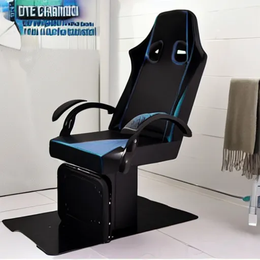 Image similar to gaming chair toilet