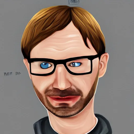 Image similar to jeffrey dahmer in south park, digital painting, ultradetailed, artstation, ultradetailed