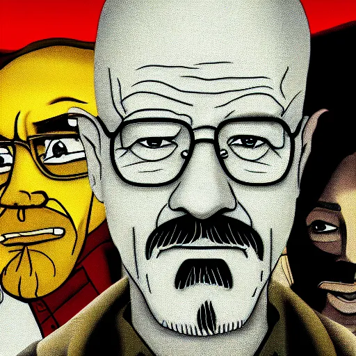 Image similar to breaking bad as a disney animation 4 k quality super realistic