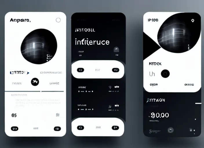a futuristic interface ui hud, 8 k, sleek black and | Stable Diffusion