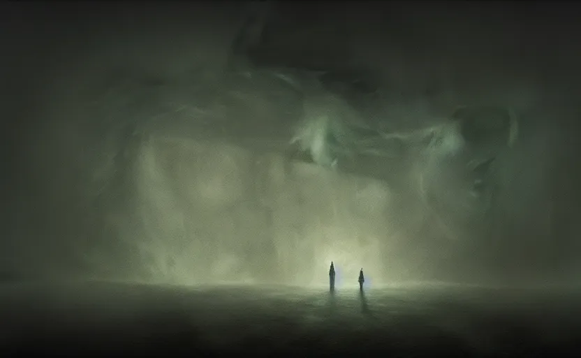 Prompt: an extremely detailed masterpiece of nightmares'and horrors, inspired by zdzislaw beksinski, digital art, moody lighting, apocalyptic, epic scene, extremely moody lighting, glowing light and shadow, 4 k