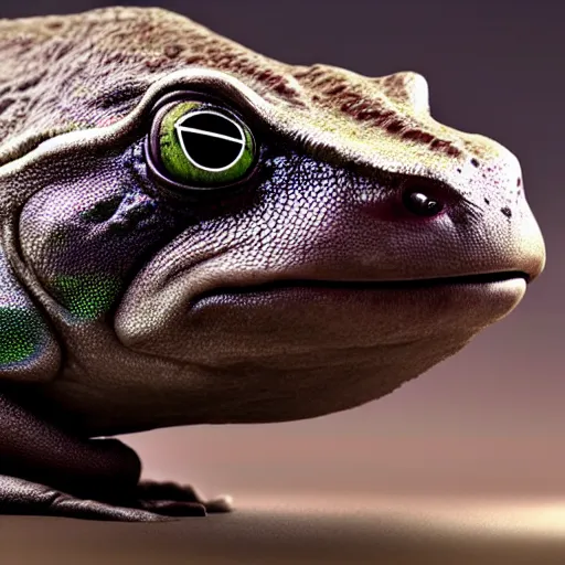 Image similar to hyperrealistic mixed media image of a ( info wars ) alex jones with the body of a bullfrog, stunning 3 d render inspired art by greg rutkowski and xiang duan and thomas eakes, perfect symmetry, flesh texture, realistic, highly detailed attributes and atmosphere, dim volumetric cinematic lighting, 8 k octane detailed render, post - processing, masterpiece,