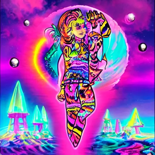 Image similar to coldharbour in the style of lisa frank