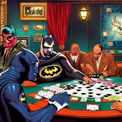 batman playing poker and winning in a museum, | Stable Diffusion | OpenArt