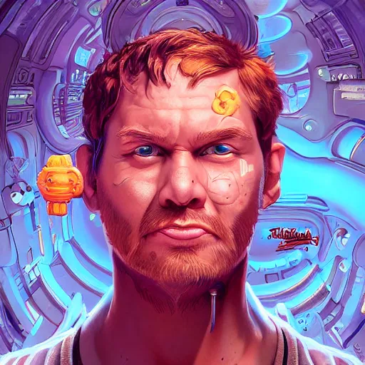 Prompt: lofi biopunk garfield portrait, Pixar style, by Tristan Eaton Stanley Artgerm and Tom Bagshaw.