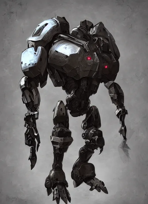 Image similar to “ character concept, strogg, face of a man, body of an armored robot, quake 3, doom, wolfenstein, shiny, metal, unreal engine 5, mecha suit, anime, paul richards, jon lane ”