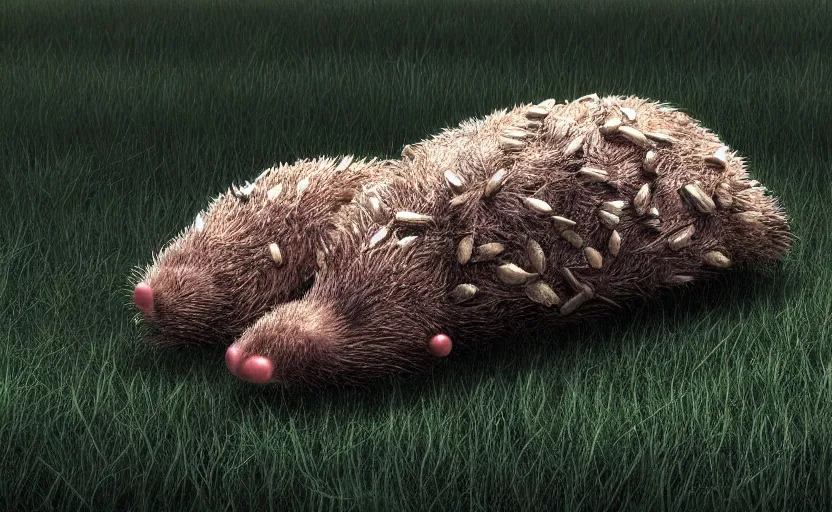 Prompt: the mythical scottish creature known as the haggis. cute. photo realistic. octane render