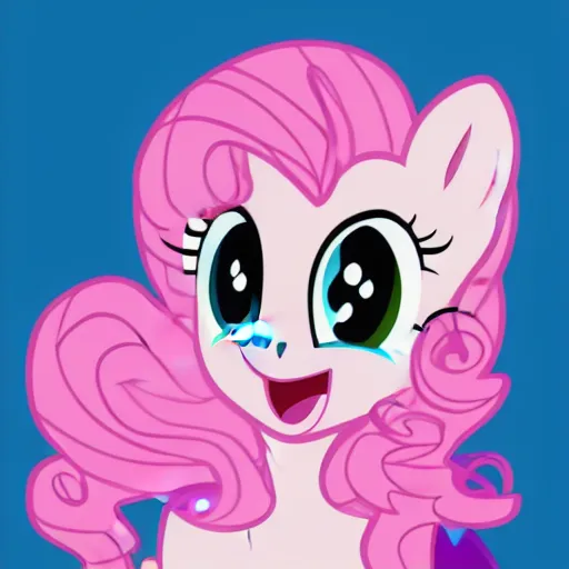 Prompt: Pinkie Pie, drawn by a professional brony artist, show-accurate, vector graphics, in the style of Friendship is Magic
