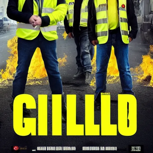 Prompt: Gilets Jaunes movie poster