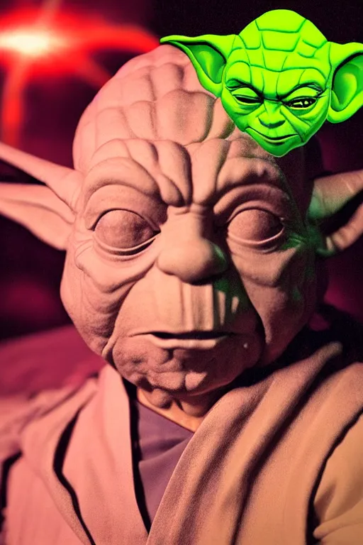 Image similar to 📷 master yoda is soda, made of drink, head portrait, dynamic lighting, 4 k