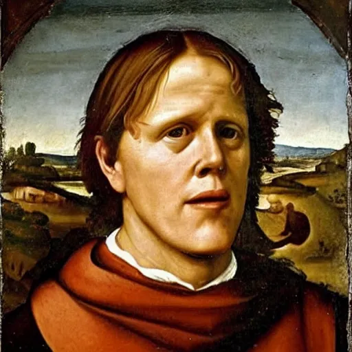 Prompt: renaissance painting of gary busey