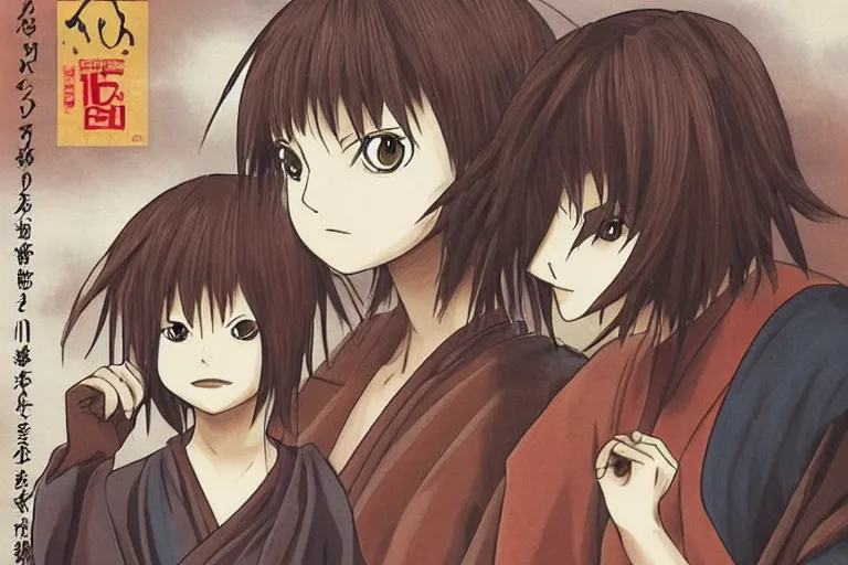 Image similar to okita sougo, short brown hair, kewpie, rurouni kenshin