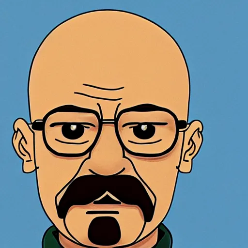 Prompt: walter white from breaking bad as simpson character