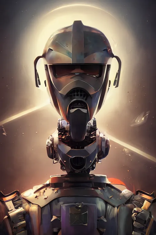 Image similar to epic mask helmet robot ninja portrait stylized as fornite style game design fanart by concept artist gervasio canda, behance hd by jesper ejsing, by rhads, makoto shinkai and lois van baarle, ilya kuvshinov, rossdraws global illumination radiating a glowing aura global illumination ray tracing hdr render in unreal engine 5