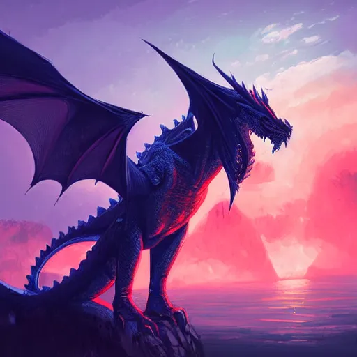 Prompt: dragon by alena aenami