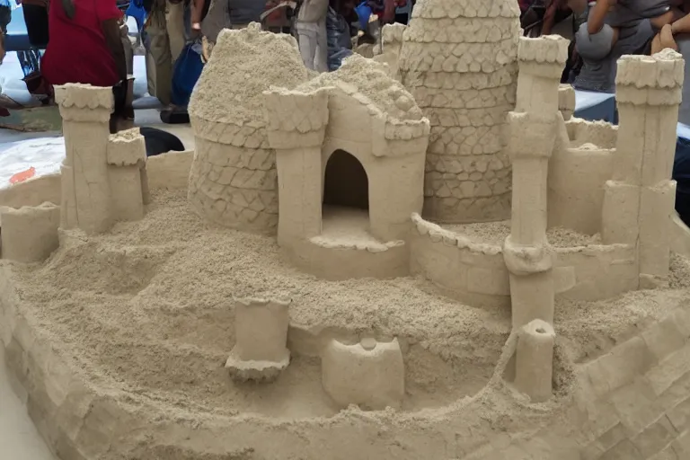 Image similar to a completed sand castle