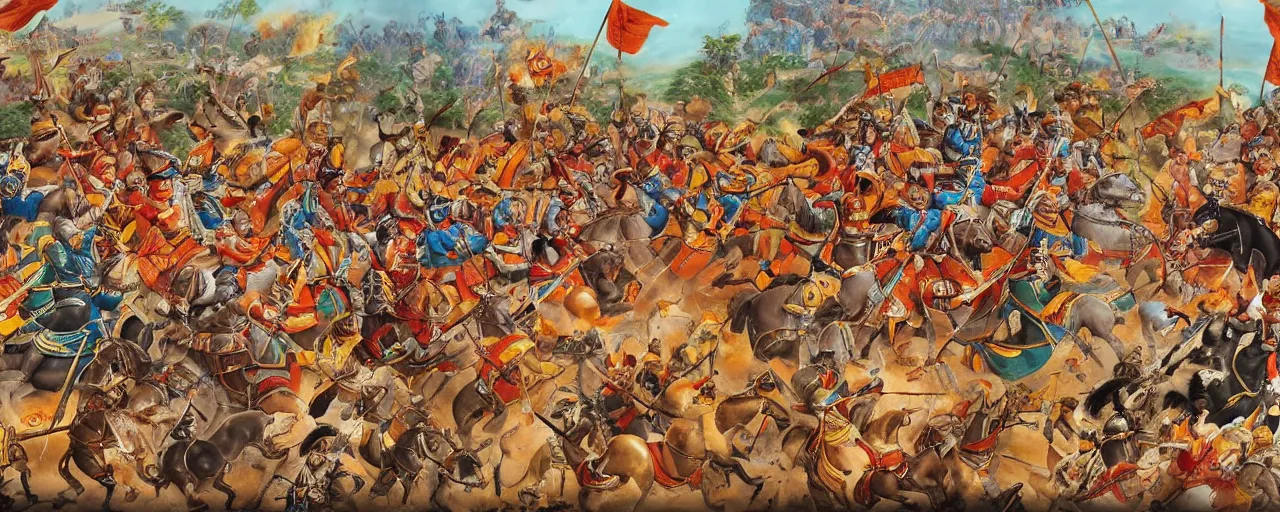 Image similar to The Battle of kurukshetra