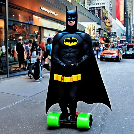 a photo of a man wearing a bad Batman costume | Stable Diffusion