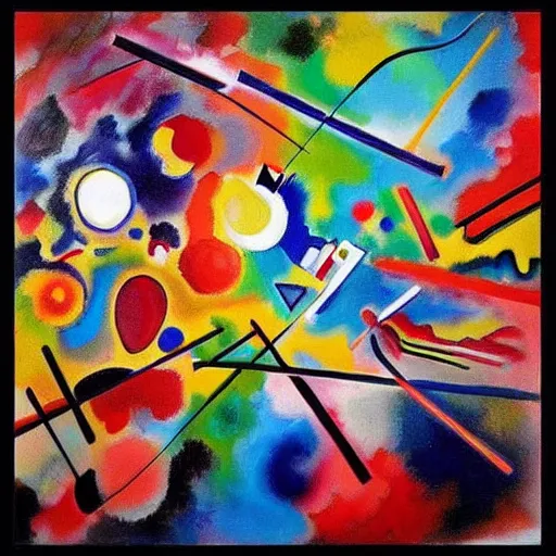 Prompt: abstract paint splatter art by vasily kandinsky, piet mondrian, kazimir malevich, lyubov popova, jackson pollock, inspirational, award winning