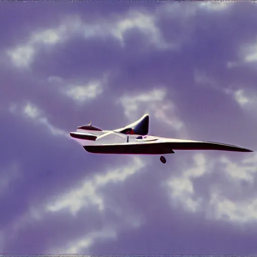 Image similar to commodore amiga with wings flying towards the sun, sunrays, lightly clouded