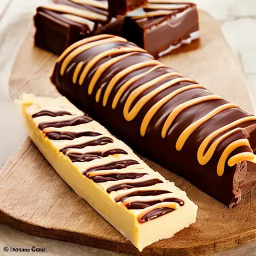 Image similar to giant sausage and chocolate fudge bar