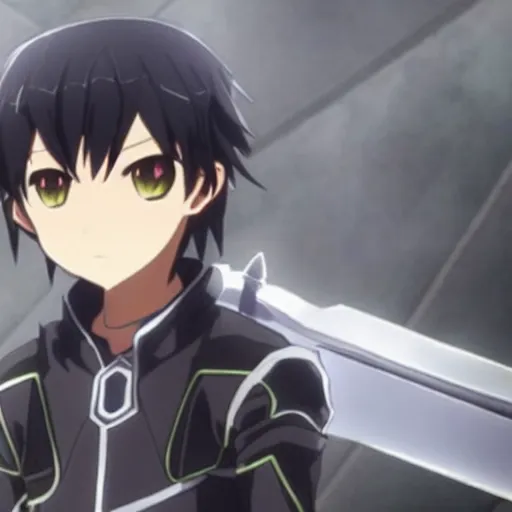 Image similar to Remi Malek as Kirito in Sword Art Online Movie Adaptation