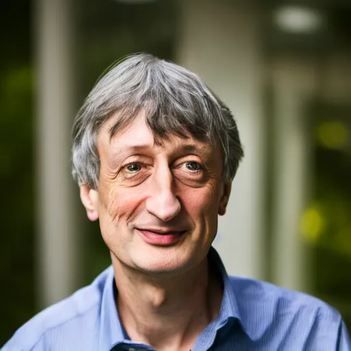 Image similar to portrait photo still of geoffrey hinton, 8 k, 8 5 mm f 1. 8