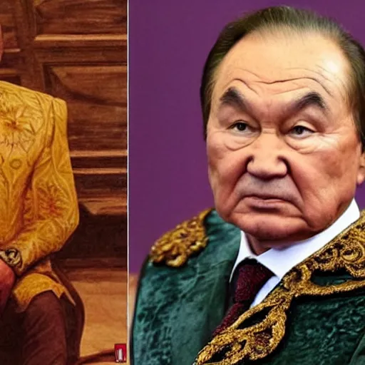 Prompt: Nursultan Nazarbayev stylized as a Game of Thrones character