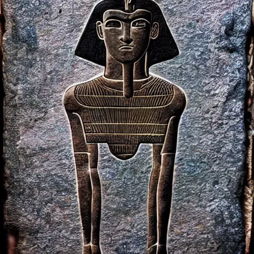 Image similar to harry potter as an egyptian god, hieroglyph, photorealism