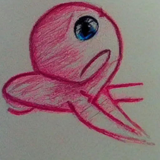 Prompt: really ugly crayon drawing