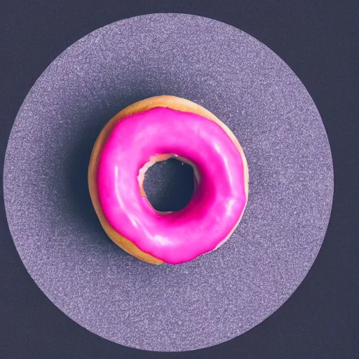 Prompt: Perfectly circular donut!!!!! in the style and shape of a rambutan!!!!!!, blended colors!!!!!, trending on artstation, 4k, 8k, professional photography, overhead shot, 35mm lens