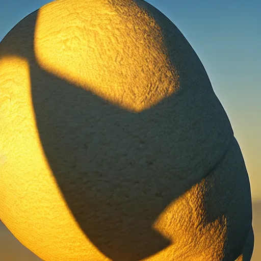 Image similar to marble statue of a lemon at sunset, dslr, 8 k, octane beautifully detailed render, warm mood, cinematic lighting, detailed photo, masterpiece, volumetric lighting, ultra realistic, highly detailed, high quality, lossless, photorealistic