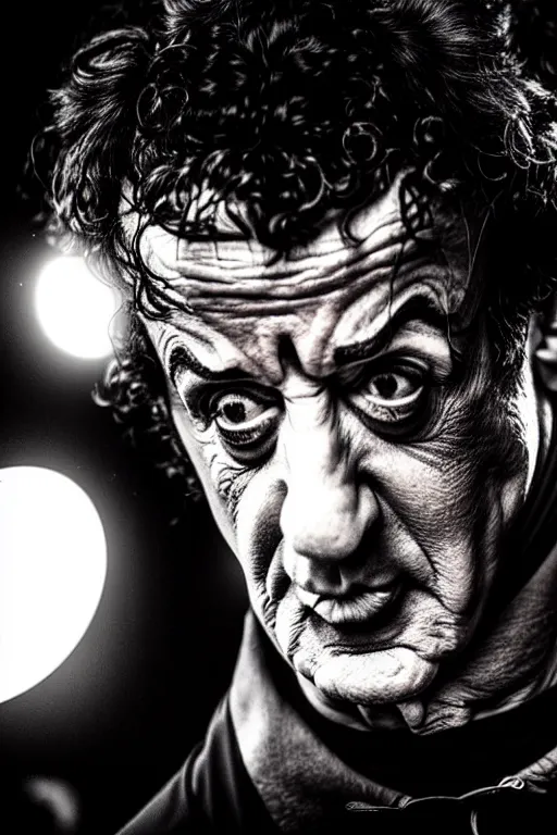 Image similar to sylvester stallone as edgar allen poe, cinematic, dramatic, mood lighting