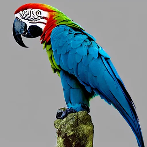 Image similar to hybrid green blue macaw parrot